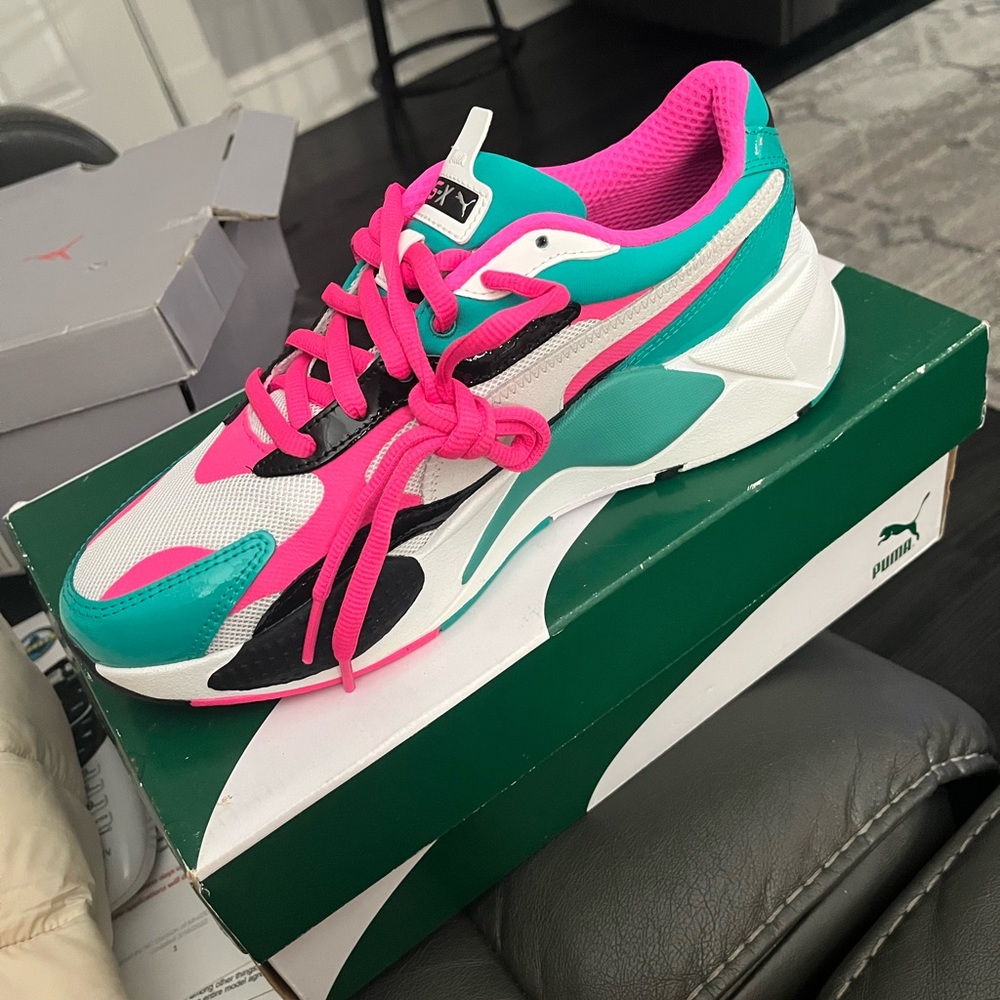 Puma RS-X PLASTIC Puma White-Fluo Pink Puma Blanc-Fluo Rose